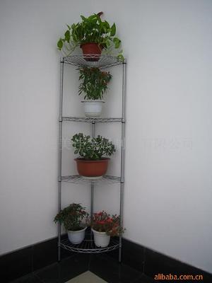 Metal shelf corner sitting room bedroom fan - shaped frame circular arc metal wire storage rack