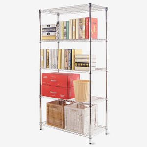 Simple and modern chrome-plated shelving metal five - layer shelving lightweight balcony multi - fun