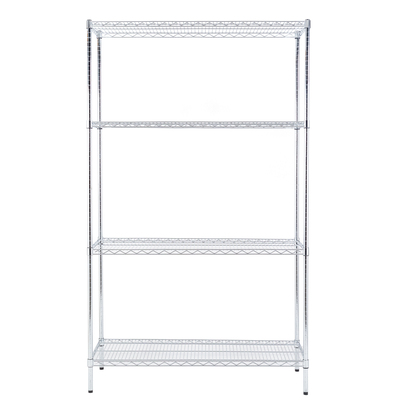 Four levels of heavy duty shelving