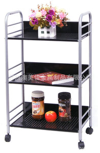 Metal three-layer car kitchen storage rack multi-layer storage rack