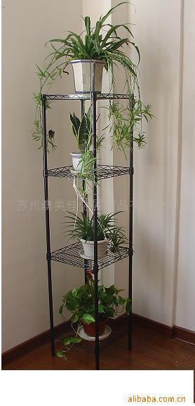 澳美佳四层花架 金属落地式阳台收纳花架 客厅角落铁艺阳台货架