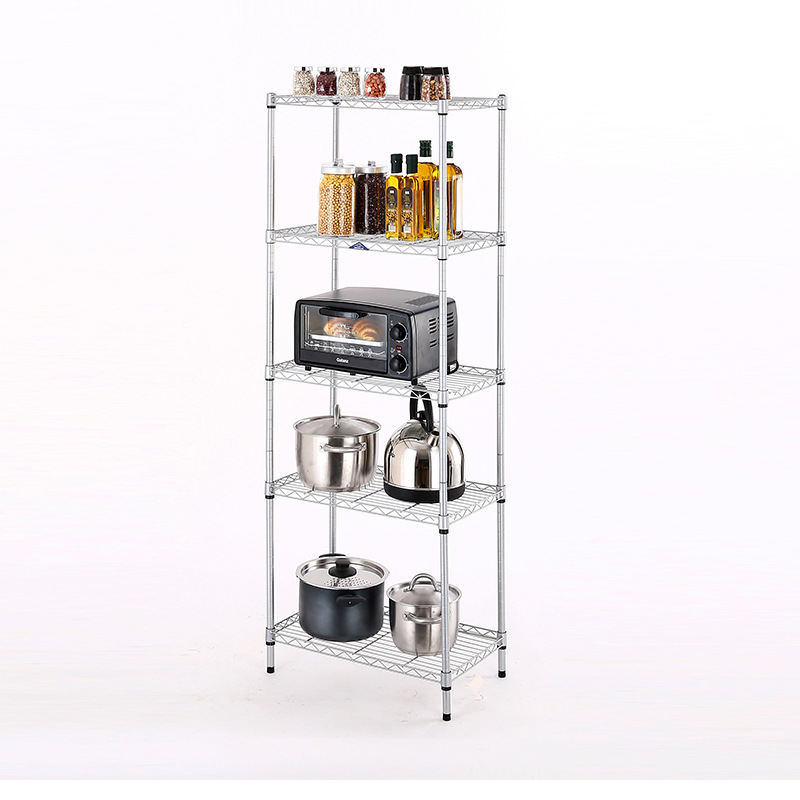 European metal five - floor kitchen storage rack combination of shelving goods received sundry frame