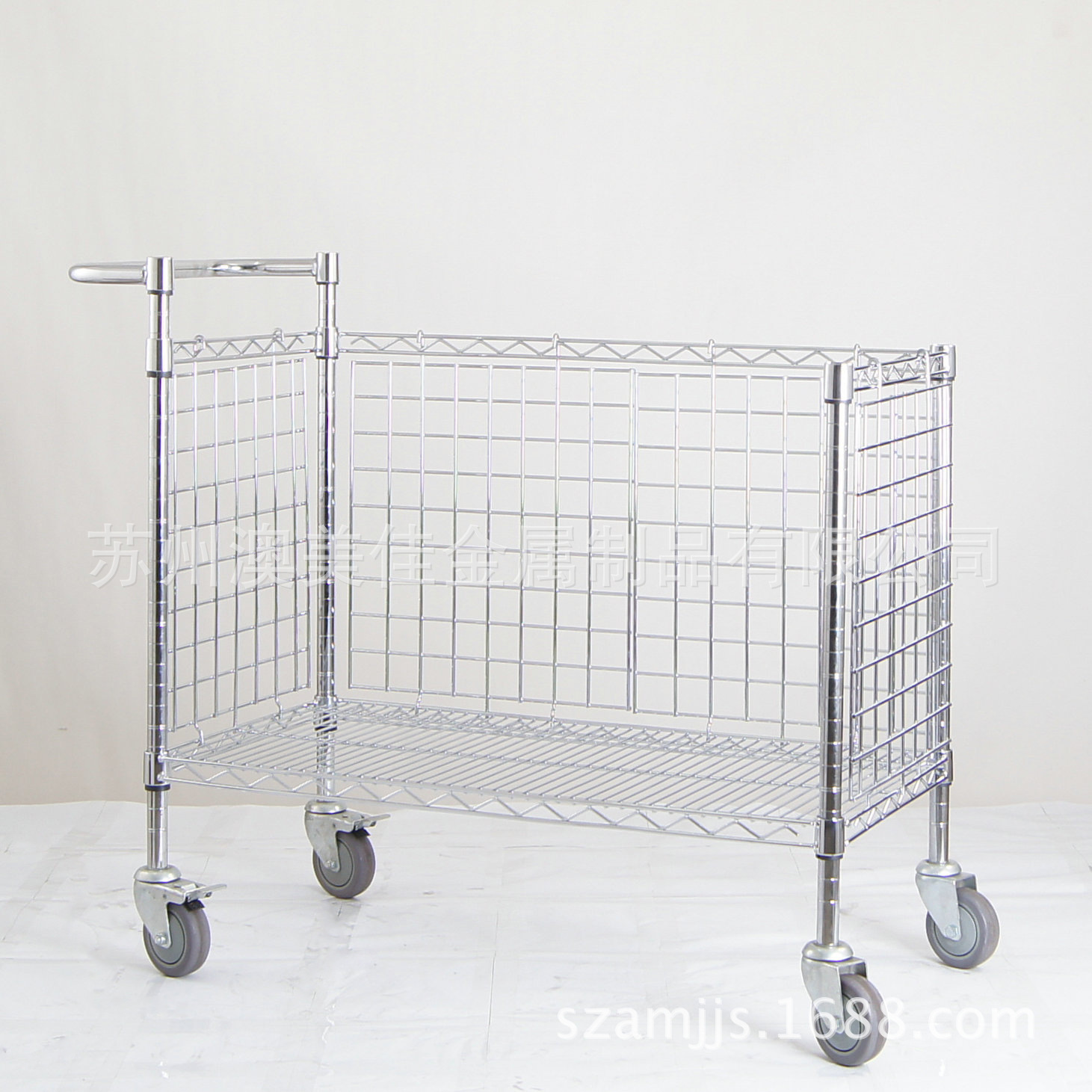 There are net frame middleweight tube logistics warehouse trolleys