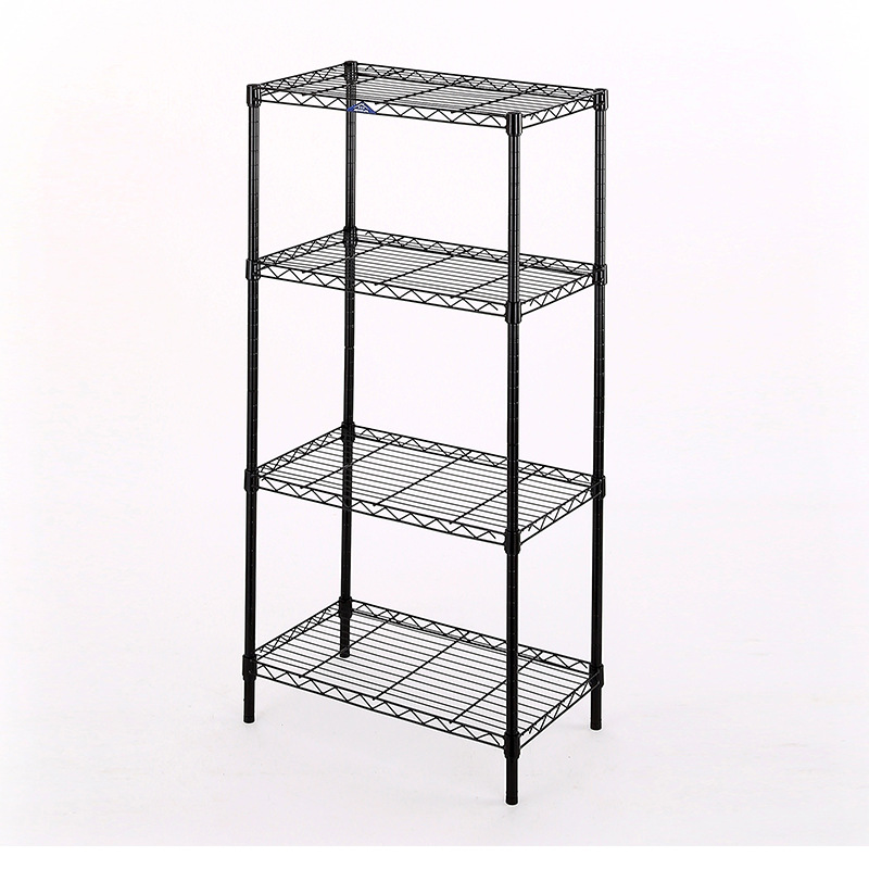 Multi-layer black multi-functional shelving home tidy up sundry frame metal study bedroom kitchen re