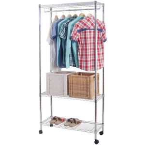 Garment display rack household single-pole hanger carbon steel mobile clothing store hanger