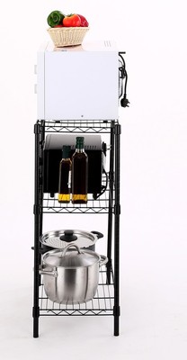 黑色金属储物架 3层收纳多功能整理架