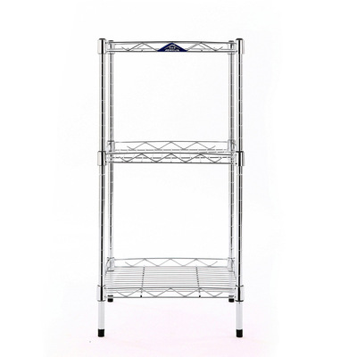 金属三层镀铬移动置物架