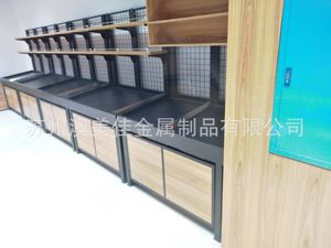 Light weight single sided fruit rack wooden fruit and vegetable rack factory