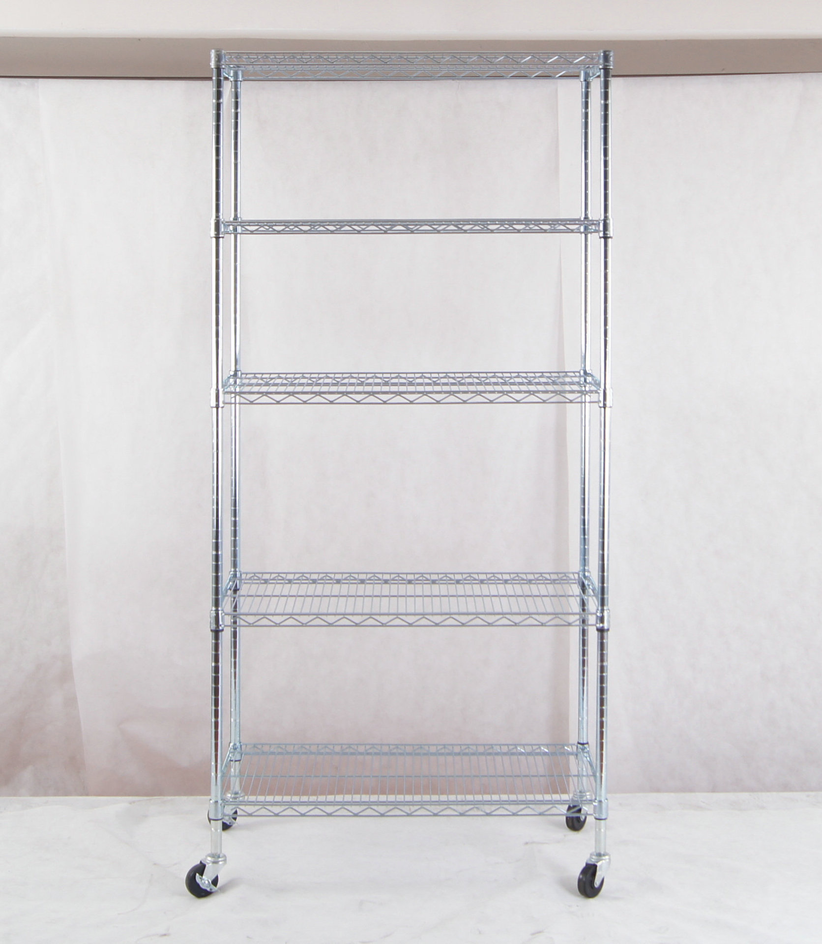 Metal galvanized shelf multi-functional storage rack no casters